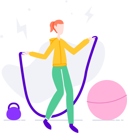 imagem de mulher pulando corda